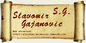 Slavomir Gajanović vizit kartica